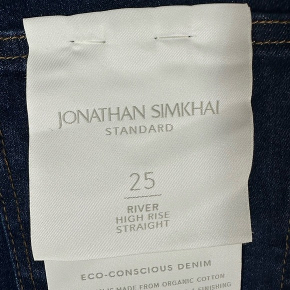Jonathan Simkhai Standard River High Rise Straight Jean Rin Rinse Size 25 - Picture 5 of 11